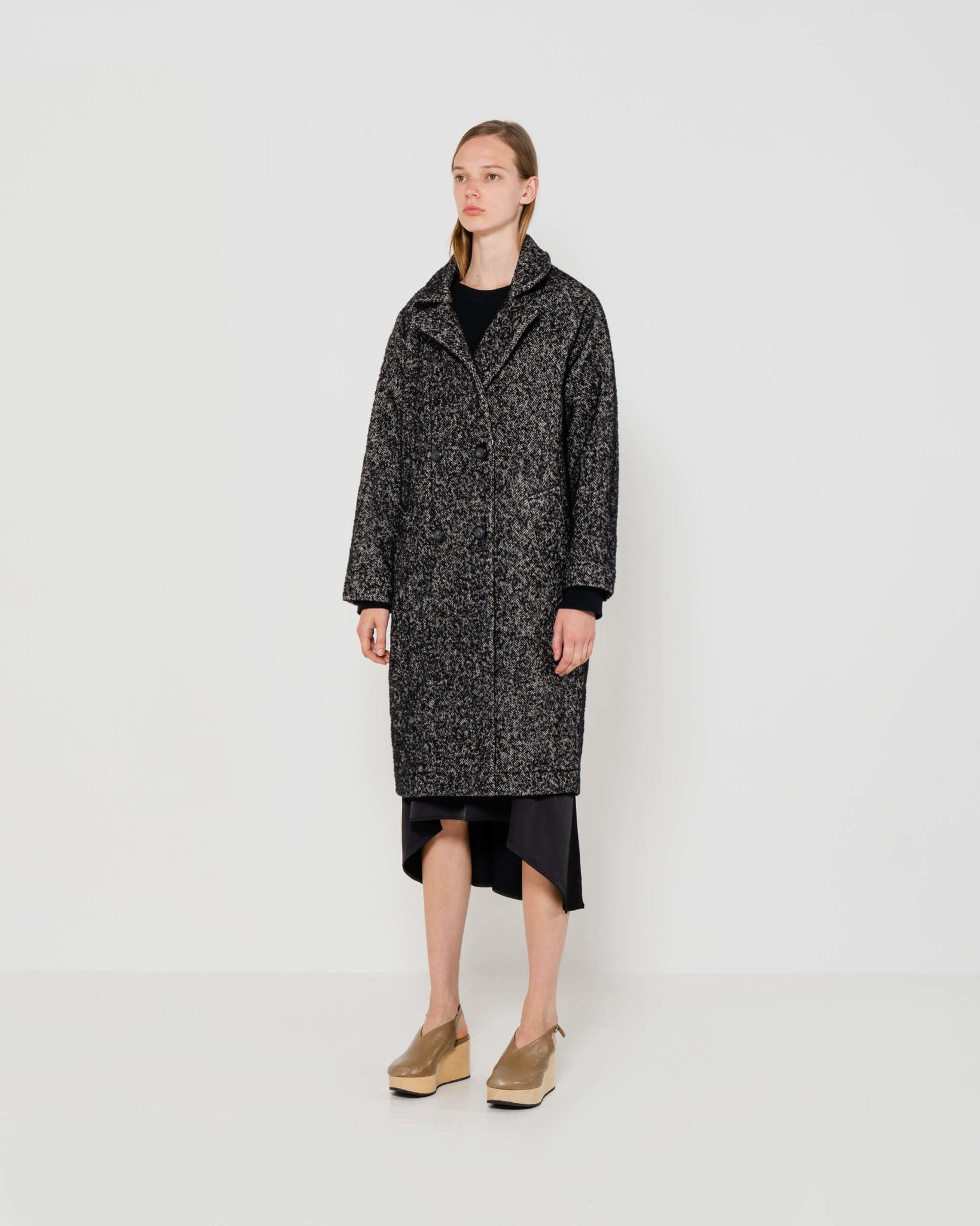 EMIN + PAUL - Textured Wool Coat | Grey