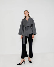 EMIN + PAUL - Wrap-over wool coat | Grey