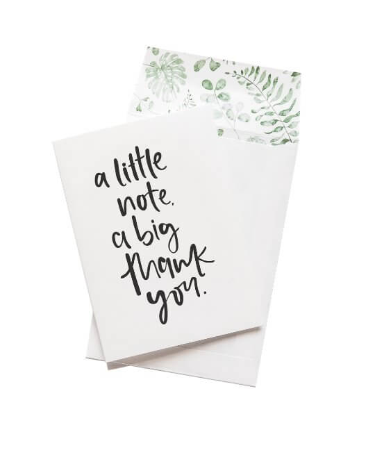 EMMA KATE - A little note a big thank you GREETING CARD