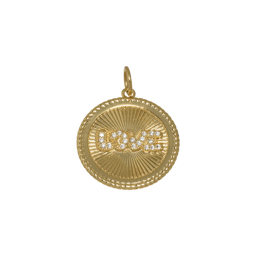 HYPSO PARIS - LOVE Zirconia Pendant | Gold