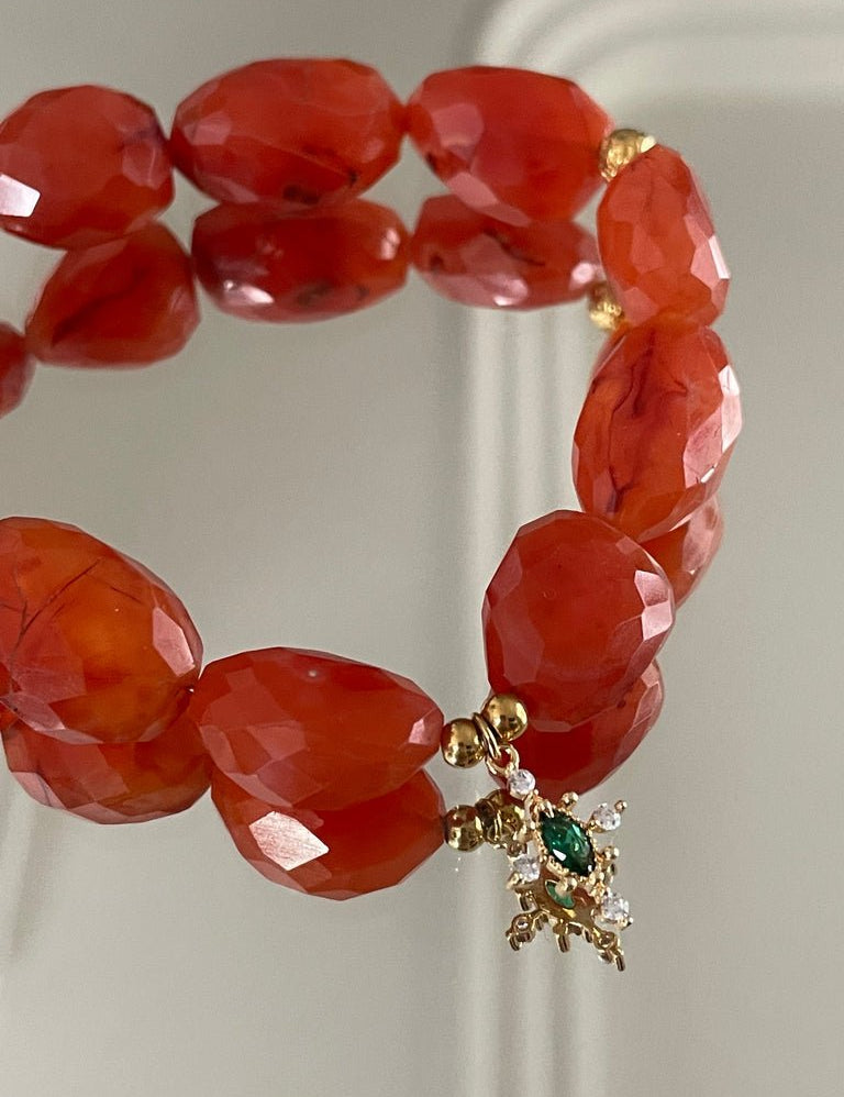 KARMA BY HANNA - Cruz Big Cornaline Necklace