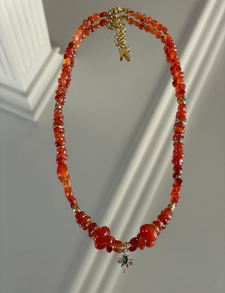 KARMA BY HANNA - Cruz Carnelian Necklace
