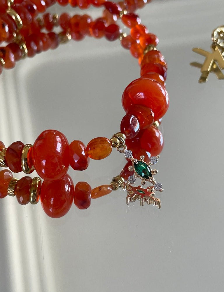 KARMA BY HANNA - Cruz Carnelian Necklace