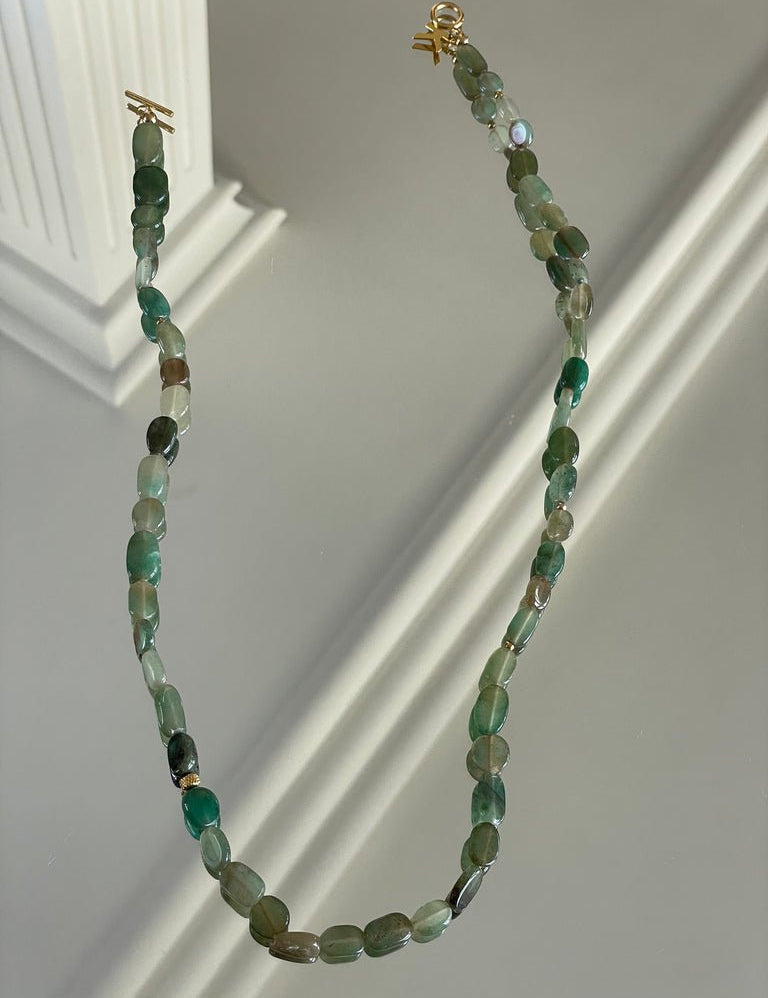 KARMA BY HANNA - Green Aventurine Ciottolo Necklace