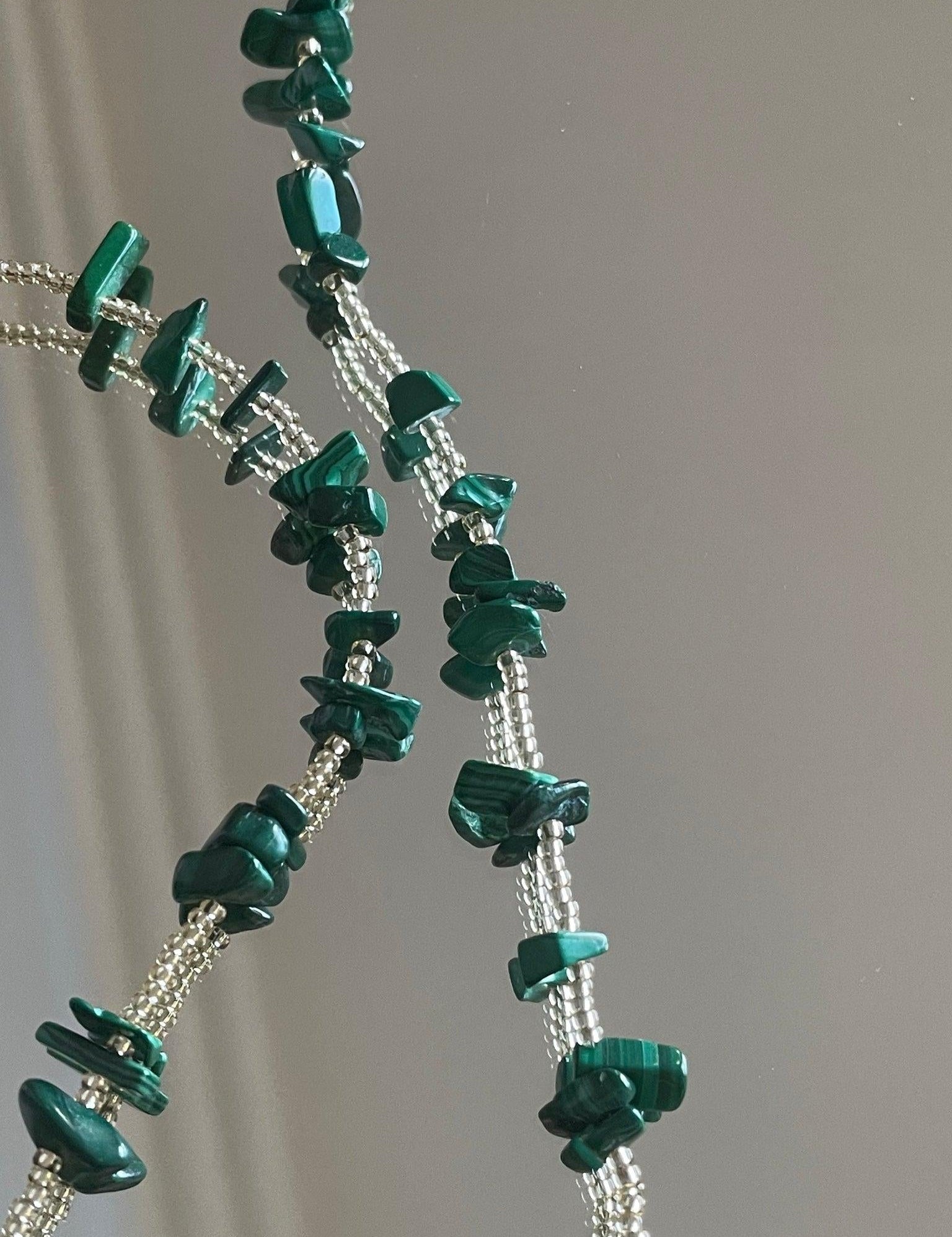 KARMA BY HANNA - Malachite Glasses Chain | Green