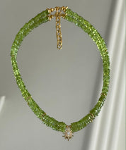 KARMA BY HANNA - Peridot Compass Rose Necklace