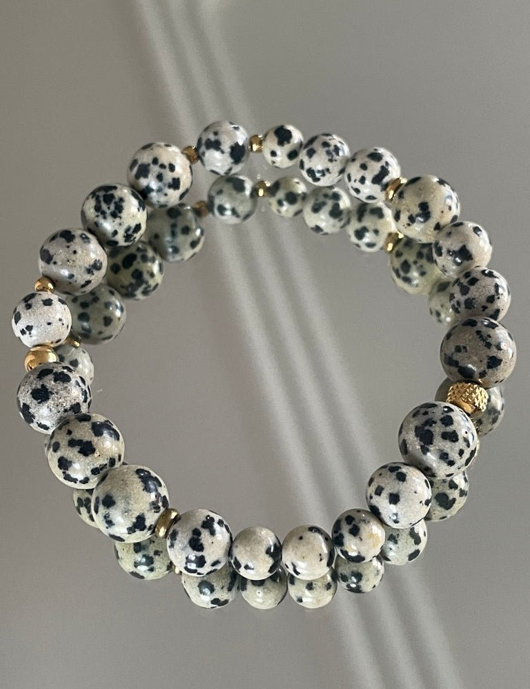 KARMA BY HANNA - Ragazzo Dalmetian Jasper Bracelet