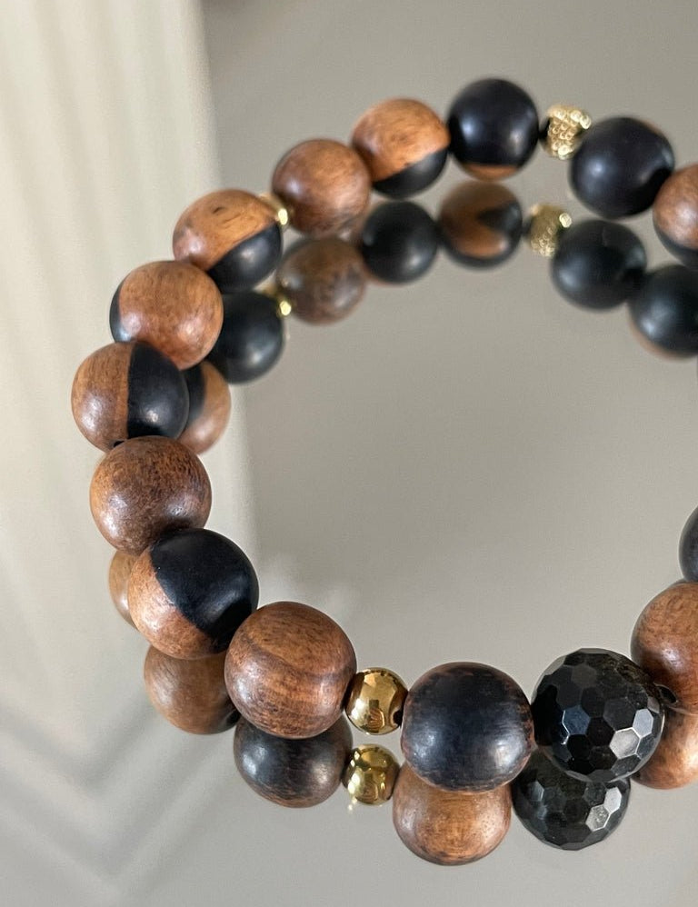 KARMA BY HANNA - Ragazzo Ebony wood Bracelet