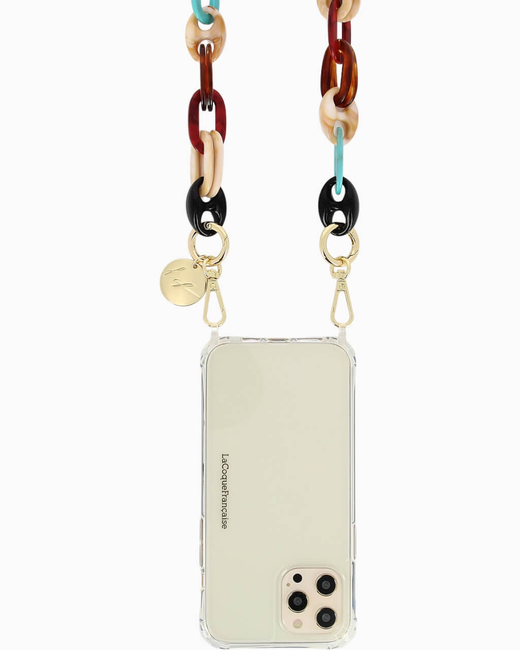 【LA COQUE FRANCAISE】 CHAIN MIX ストラップ Chaîne de Téléphone Longue Ambre Multicolore 120 cm