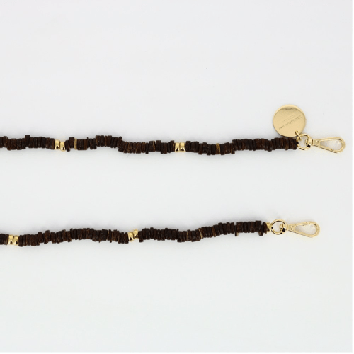 LA COQUE FRANCAISE - GABY Dark Wooden Pearls Phone Chain