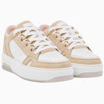 Pair of Nubikk Buxton Basket sand sneakers shown from the front on a white background.