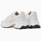 Nubikk Ross Trek white sneaker from the back, highlighting the heel and chunky white-and-black sole.