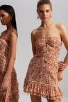 SHONA JOY - HALA Keyhole Mini Dress | Burnt Orange