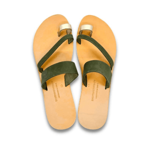 SHOPPING THERAPY - EPIDAVROS Nubuck Sandals | Khaki