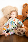 Adorable baby in TILOUCO's Tropic Pajamas.
