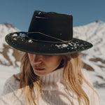 Van Palma ANNA forest green wool felt fedora, another view
