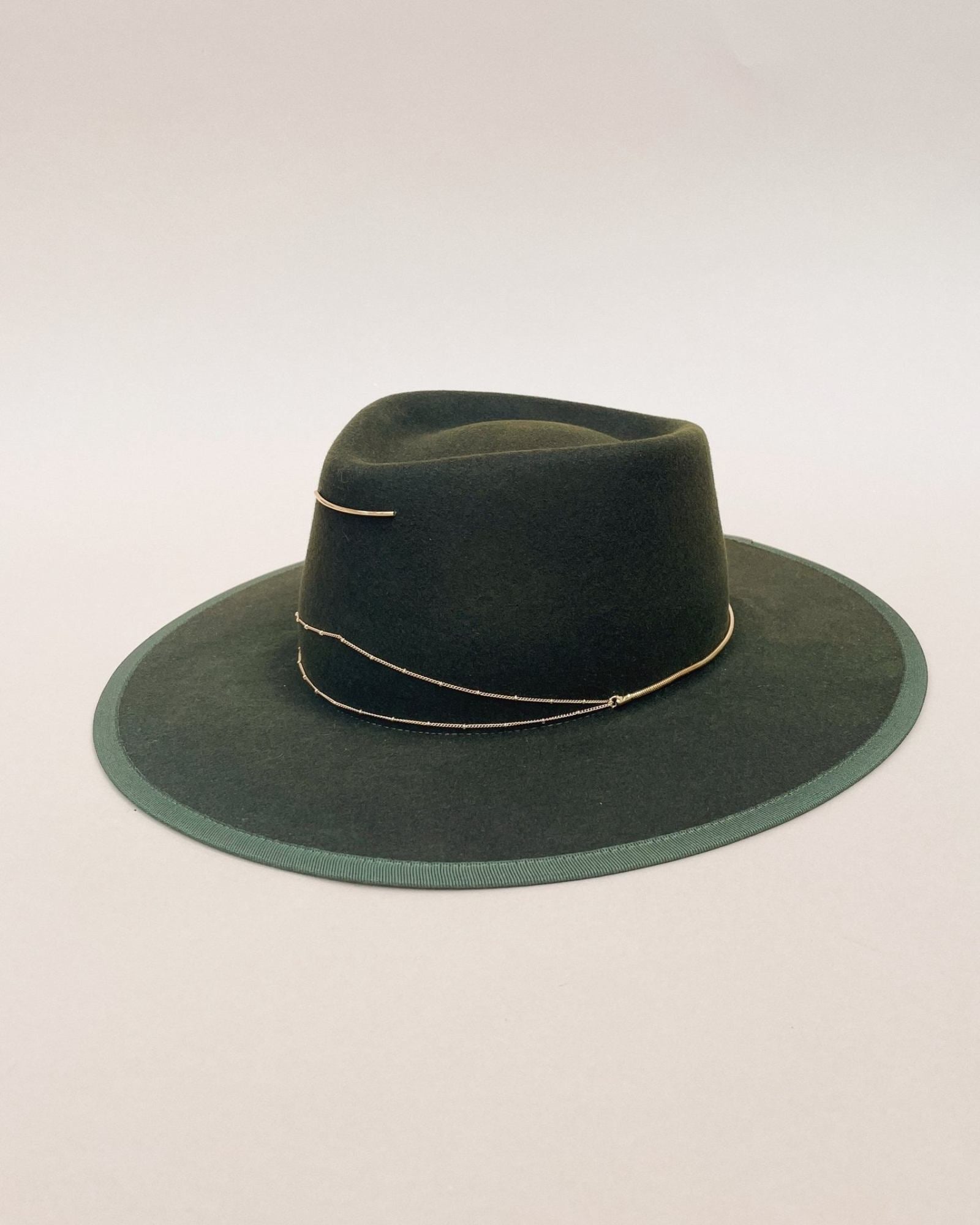 VAN PALMA - ANNA Wool-felt Fedora Hat | Forrest Green
