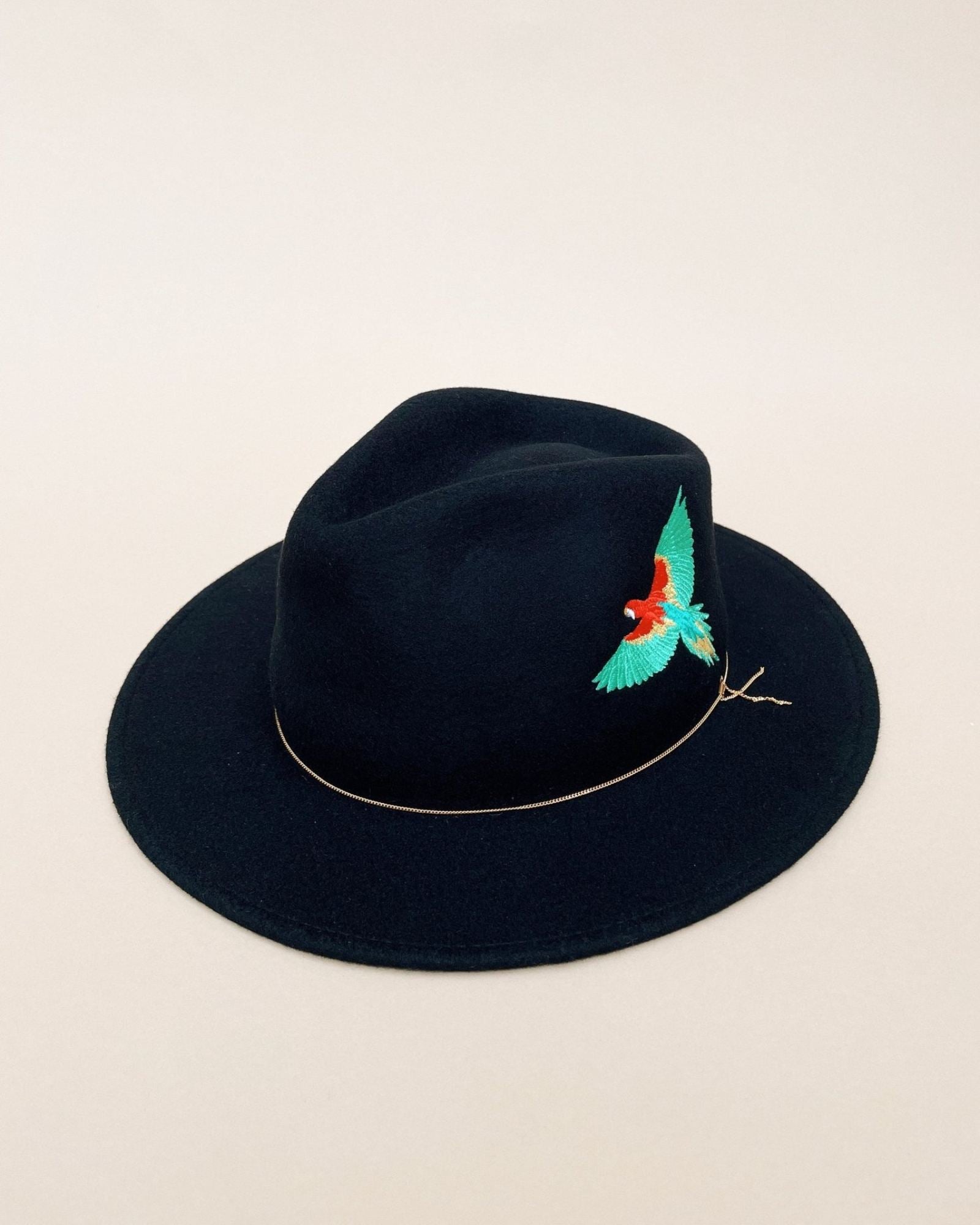 VAN PALMA - DAKOTA Embroidered Fedora Hat | Black Spice