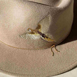 VAN PALMA - DAKOTA Embroidered Fedora | Light Beige