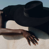 VAN PALMA - PAUL Wide Trim Bow Hat | Black