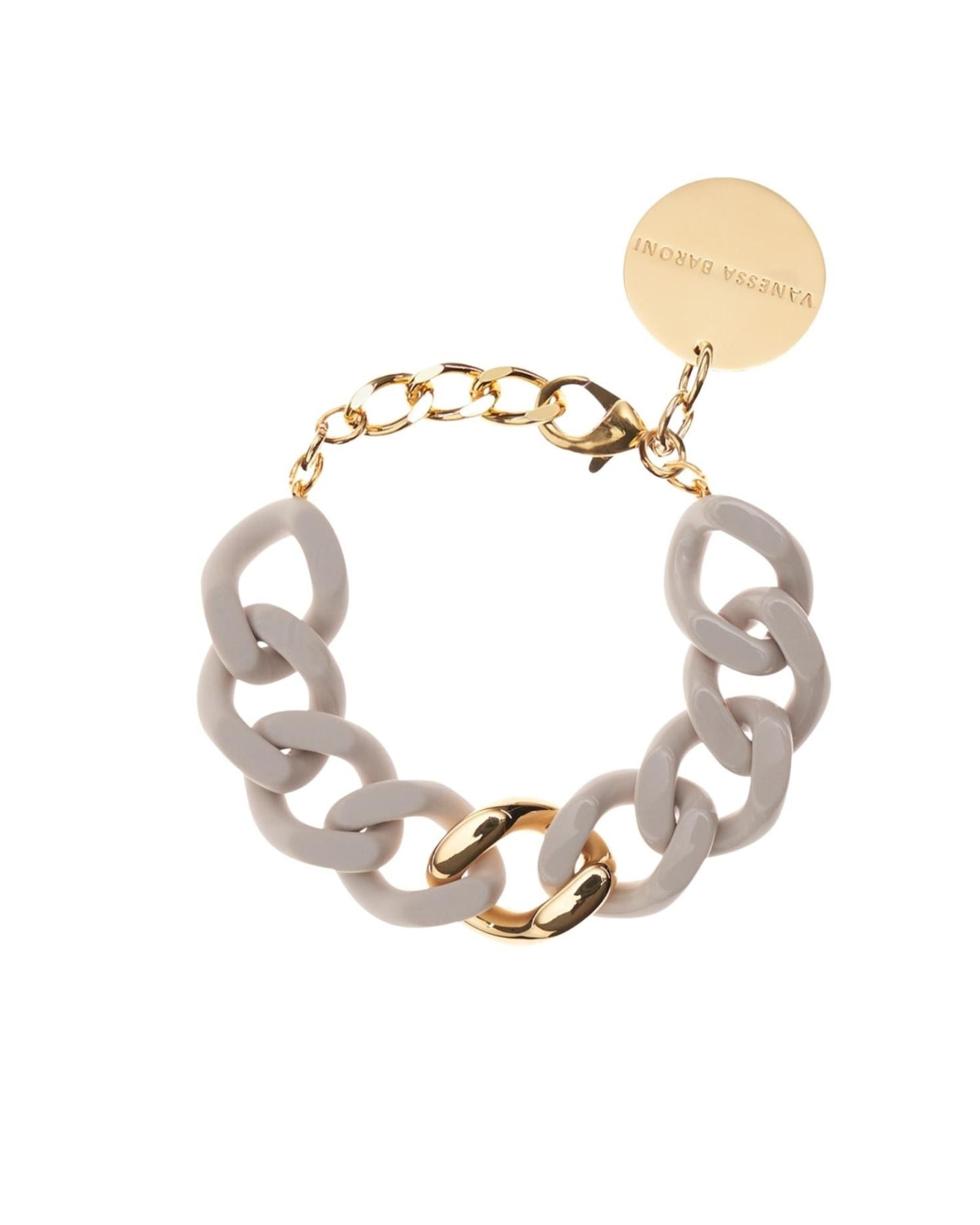 VANESSA BARONI - Flat Chain Bracelet 2 Color With Gold