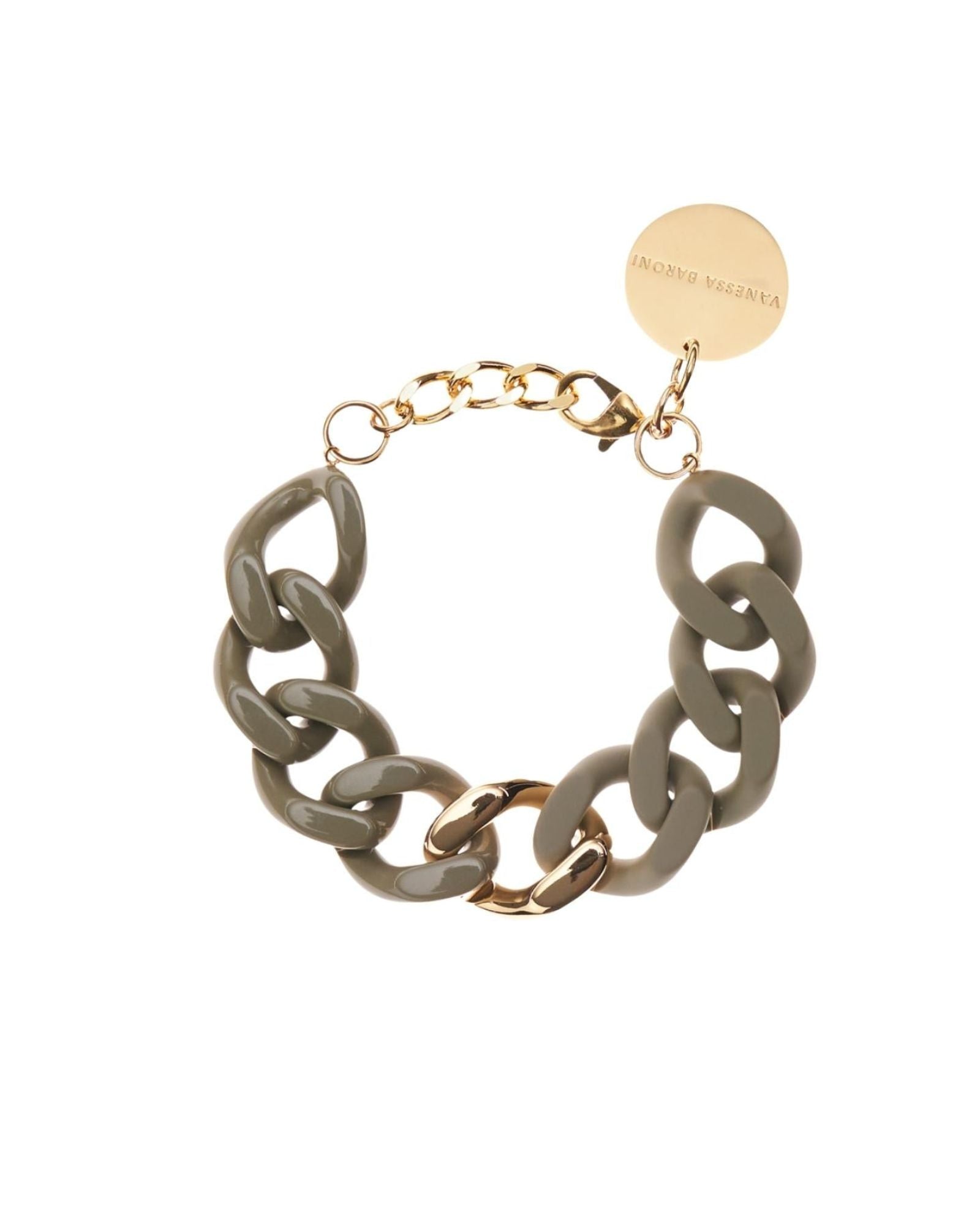 VANESSA BARONI - Flat Chain Bracelet 2 Color With Gold