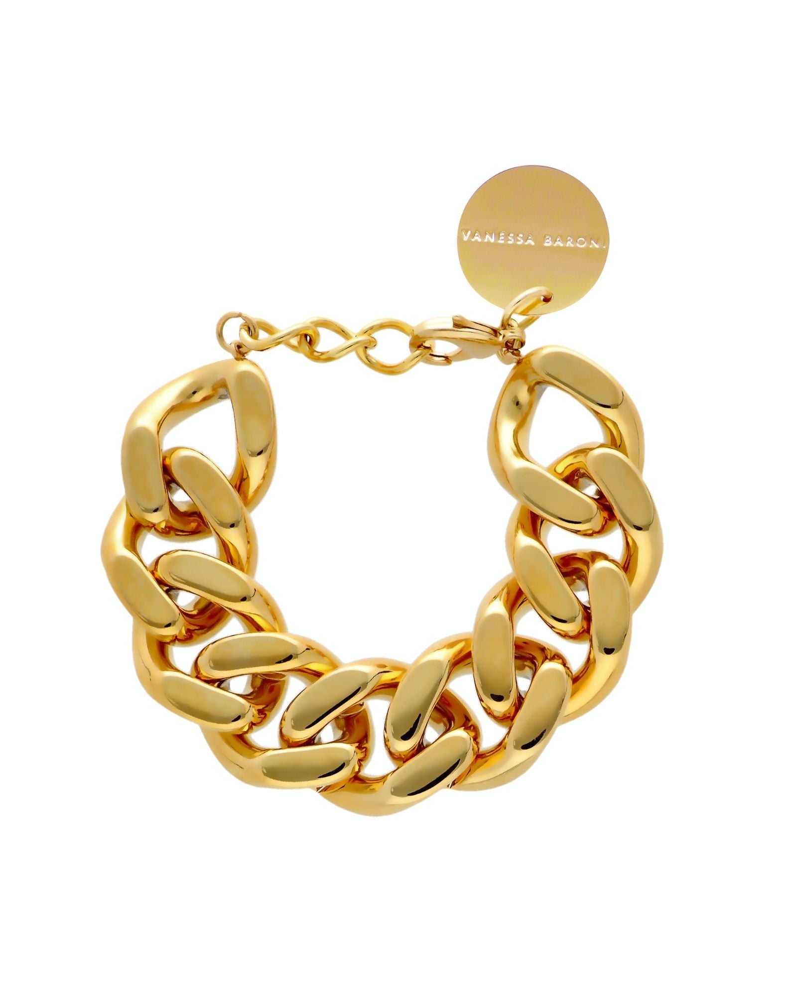 VANESSA BARONI - Flat Chain Bracelet | Gold Finish