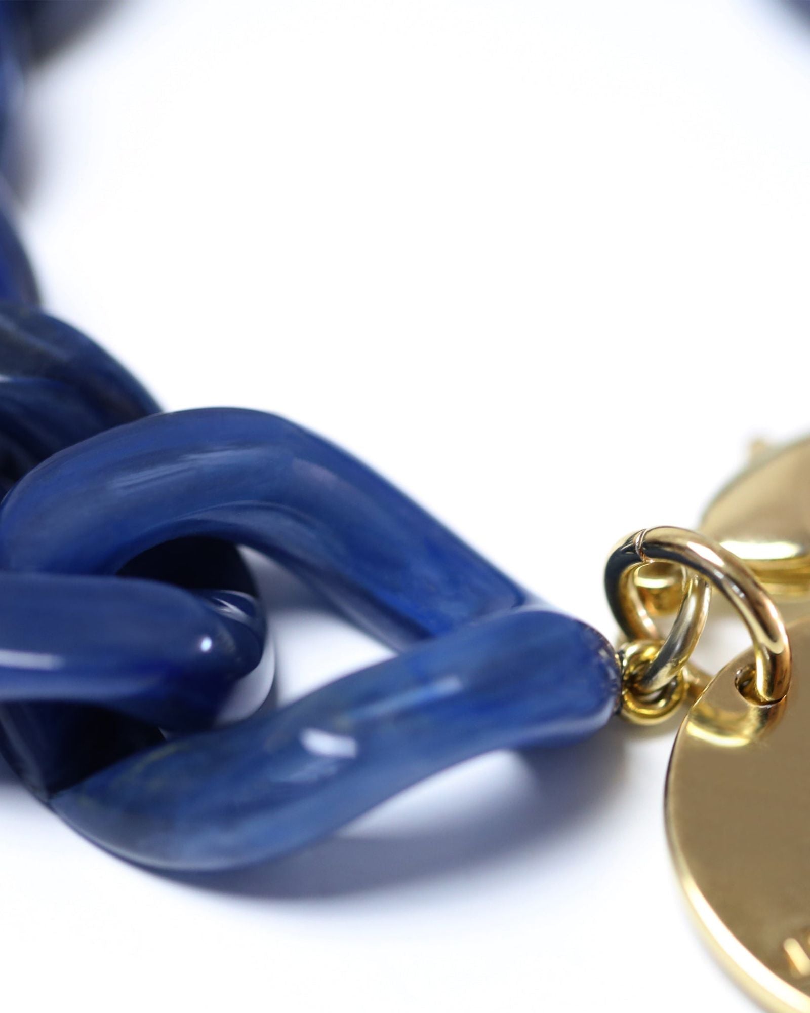 VANESSA BARONI - Flat Chain Bracelet | Navy Blue