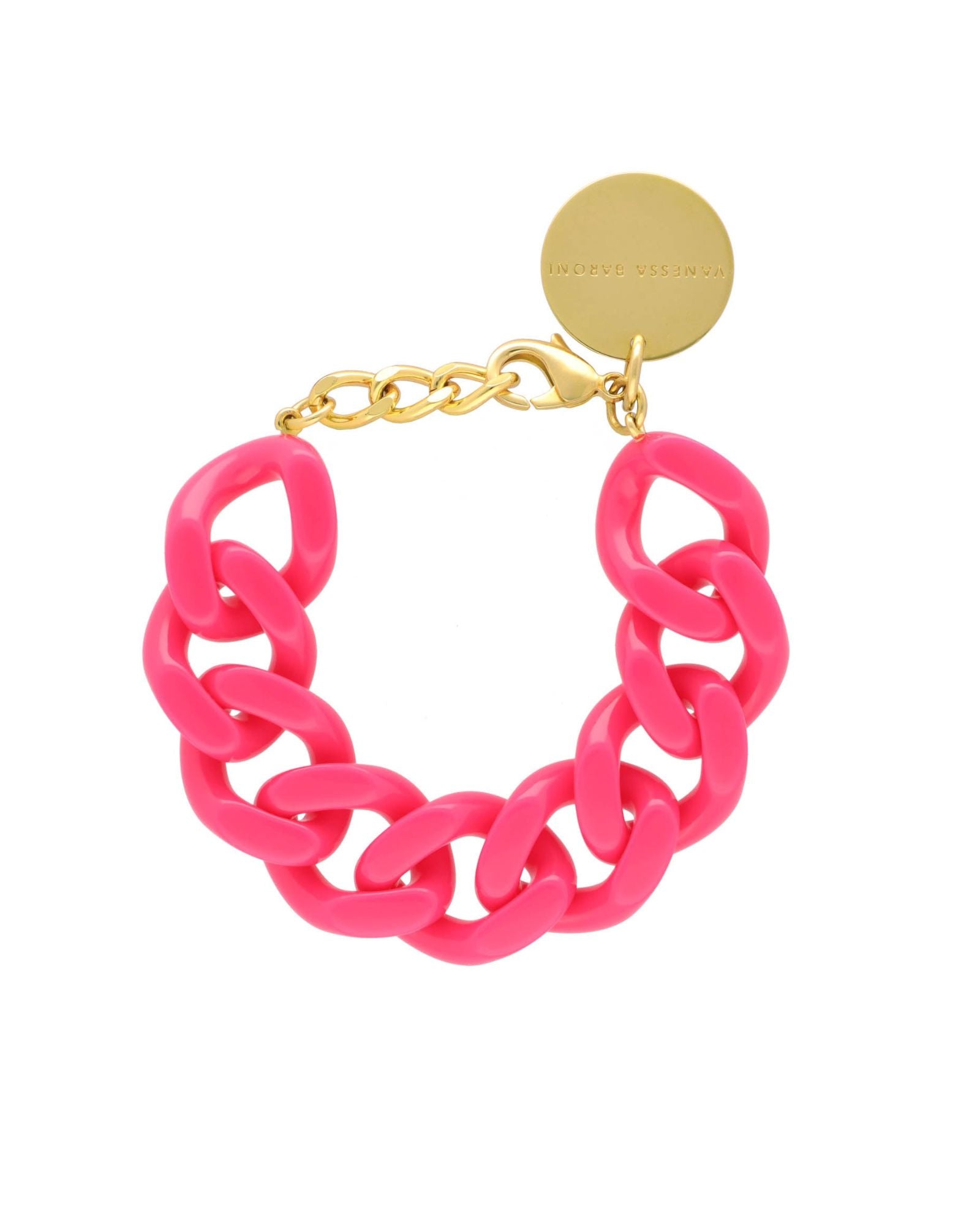VANESSA BARONI - Flat Chain Bracelet | Pink