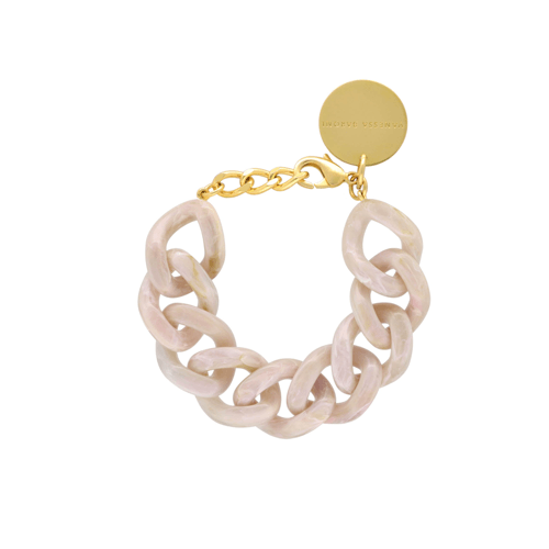 VANESSA BARONI - Flat Chain Bracelet | Rose Marble