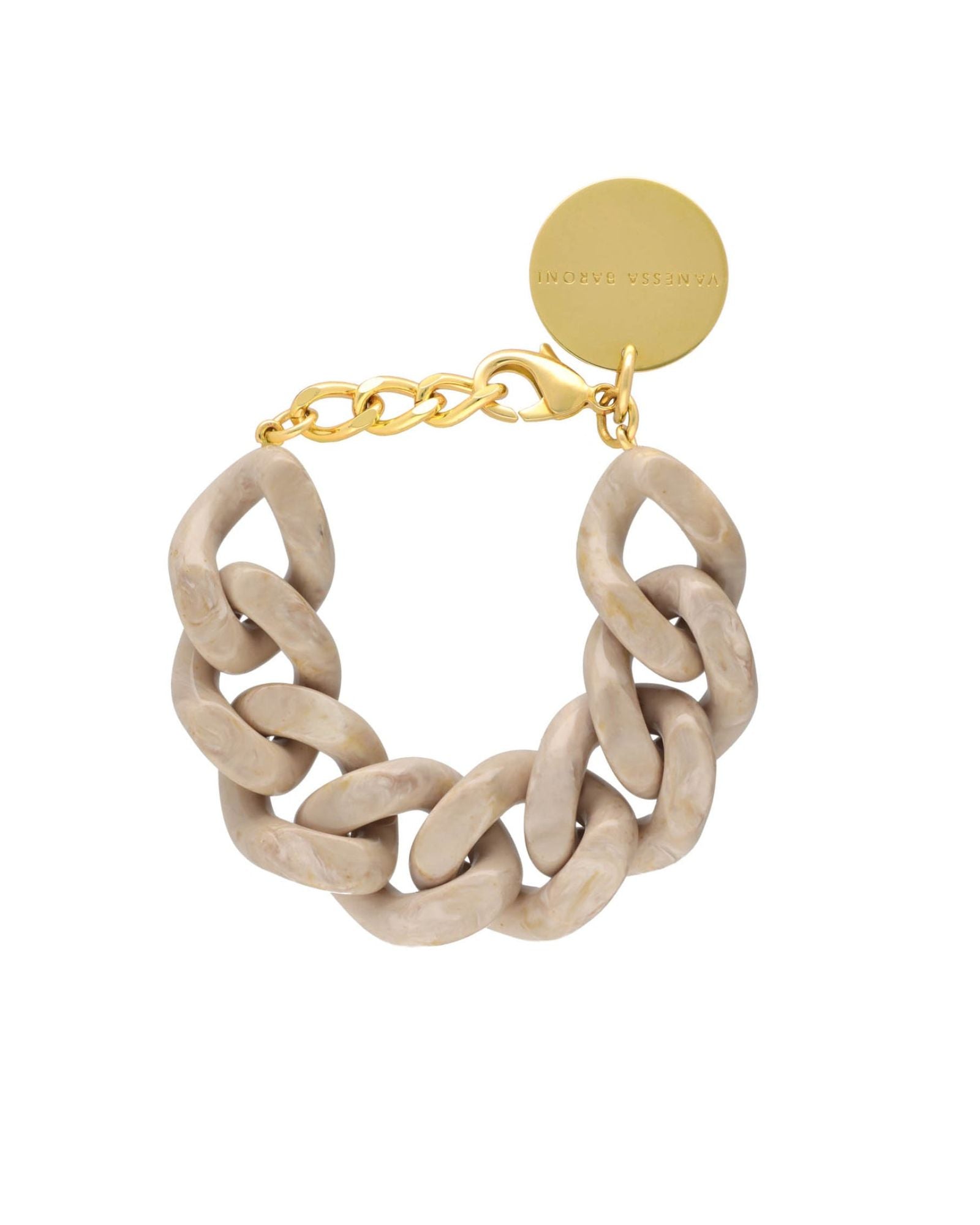 VANESSA BARONI - Great Chain Bracelet Travertine | Beige