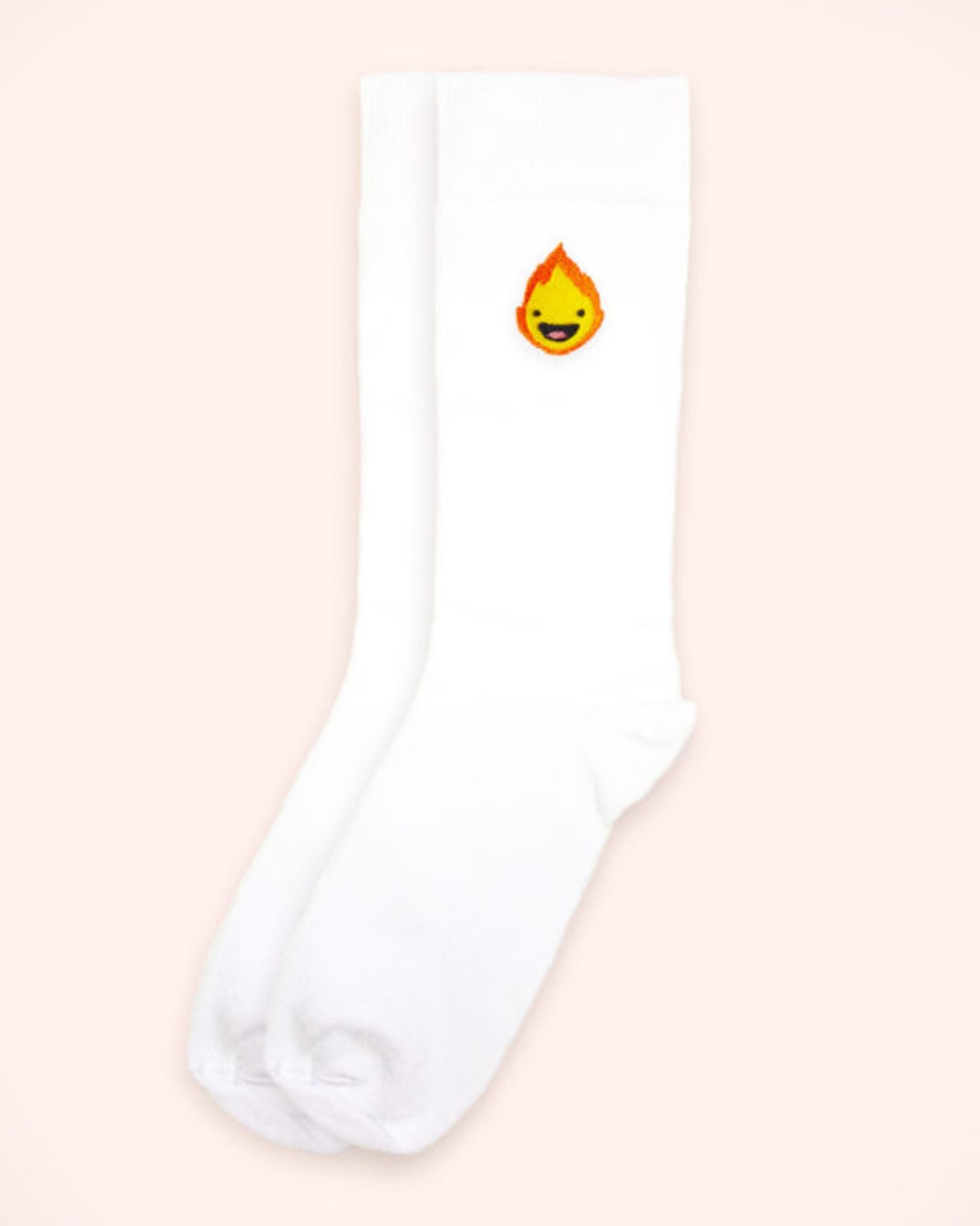 VFELDER CALCIFER Embroidered White Tennis Socks 
