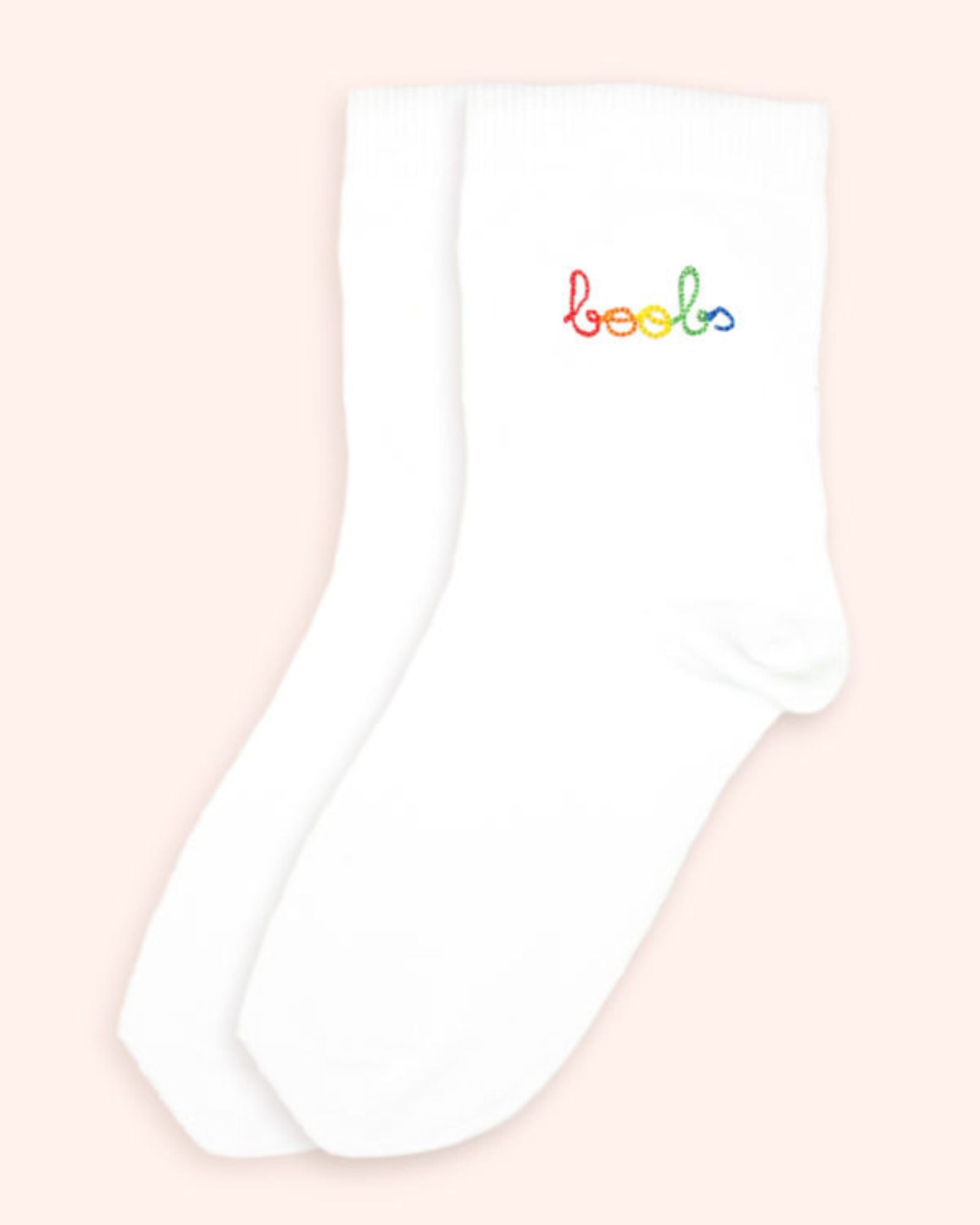Celebrate Diversity with 'Boobs' Rainbow-Embroidered Socks by Vfelder