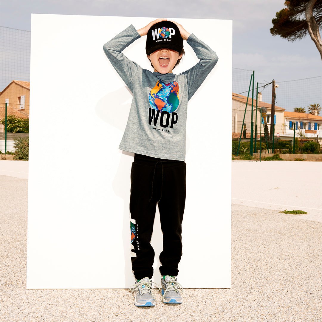 WOP - Embroidered cap for children in organic cotton